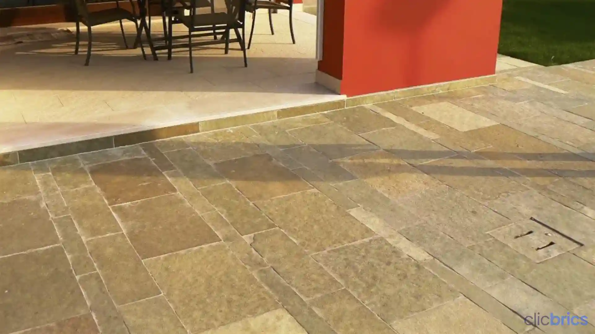 green kota stone flooring